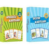 Safkan Kids Atasözü ve Deyim Kartları 2 Kutu Set 1. Sınıf Türkçe Eğitim Materyali