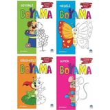 Safkan Kids Martı Süper Boyama Seti 4 Kitap Kolektif Yazarlı 3 - 5 Yaş İçin Eğlenceli Boyama