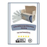 SAFMED 100 adet Tek Tek Paketli Medikal Abeslang, Ahşap Dil Çubuğu, Ağda Spatulası,Tahta Dil Basacağı
