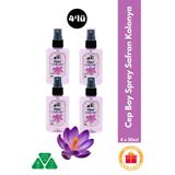 Safran Çiçeği Sprey Kolonya Cep Boy Elegance Series 4'lü Eko Paket - 4X50 ml