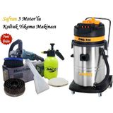Safran Profesyonel 3 Motor'lu Koltuk Yıkama ve Koltuk Fırçalama Makinası 3600 Watt