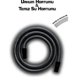 Safran ve Star Koltuk Yıkama Makinelerine Uyumlu 32-38 mm 3 Metre Çelik Telli Vakum Hortumu - 1