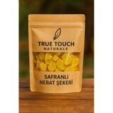 Safranlı Nebat Şekeri 200gr. ( Kaya Şekeri - Nöbet Şekeri - Kristal Şeker - Taş Şeker )
