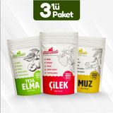 Saga Fresh Dondurularak Kurutulmuş Meyve 3'lü Set 2 (Yeşil Elma 25G, Muz 30G, Çilek 15G) - 1 Adet