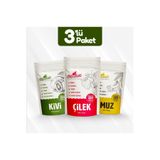 SagaFresh Dondurularak Kurutulmuş Meyve 3'lü Set 1 (Çilek 15g, Muz 30g, Kivi 20g)
