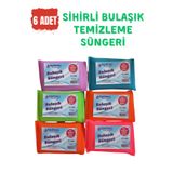 Sağdıç Saraciye 6 Adet Petek Dokulu Oluklu Bulaşık Süngeri Sihirli Pratik Sünger sgdc001sss
