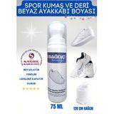 Sagdic Saraciye Spor Beyaz Deri Ve Kumas Ayakkabi Boyasi 75 Ml 1 Cift Bagcik Sgdcbg