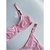 Sage Lingerie Kadın Turuncu Tül Dantel Sütyen Takımı 2 Parça Düz Desen ile Şık Tasarım - 3B2-Turuncu - 90B