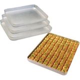 Sağlam 30X40 Bakır Sanatı Alüminyum Baklava Börek Tepsisi - 10 cm