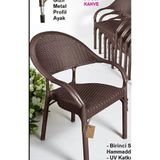 Sağlam 4 adet Bambu acı kahve Plastik Koltuk Sandalye sadalye