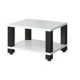 Sağlam Mobil AV Standı - Modern ve Ayarlanabilir Eğlence Merkezi, Vinil Pikap ve Multimedya Stantları için Beyaz Depolama Rafı, Sağlam Raf Kulesi (60 x 48 x 37,5 cm