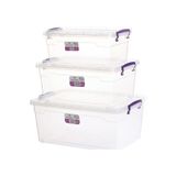 Sağlam Plastik Hobi Box Yatay Saklama Kabı 3'lü Set 10-15-20 Lt