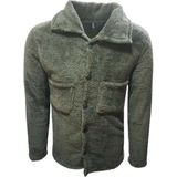 Sağlamer Mtn Erkek Peluş Çeket Sweatshirt ST01538 - Haki - Beyaz