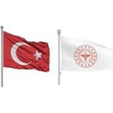 Sağlık Bakanlığı ve Türk Bayrağı 70x105 Raşel Kumaş Aksesuar Kadınlar İçin Şık Seçim