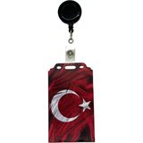 Sağlıkçı Shopping Türk Bayarğı Temalı Dikey Kart Kabı Kart Koruyucu