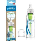 Sağlıklı ve Güvenli 250ML Dar Ağız Cam Biberon Yeşil, 0 Ay Için Ideal. - Ahşap