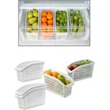 Sağlıklı ve Sağlam Plastik Toplam 4 Adet Buzdolabı Dolap Içi Düzenleyici Organizer Ultra Lük - Çok Renkli