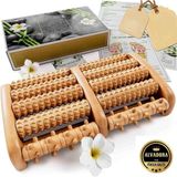 Sağlıklı Yaşam %100 Doğal Ahşap Ayak Masaj Aleti Rulosu Natural Tedavi Ayak Taban Özel Refleksoloji Seti