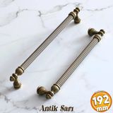 Şah 192 Mm Eskitme Antik Sarı Metal Mobilya Mutfak Çekmece Kapak Dolap Dolabı Kulpu Kulbu Kulpları