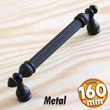 Şah Kulp Mobilya Mutfak Dolabı Çekmece Dolap Kulpları Kapak Kulpu Kulbu Siyah (160 Mm-16.0 Cm) Metal