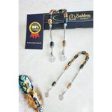 ŞAHBEY TESBİH Golden Rosary Altın Parçacıklı Zaza Tesbih / Yenilebilir 24 Ayar Altınlı Sertifikalı Özel Ürün;