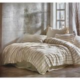 Şaheser %100 Organik Pamuk Natural Nevresim Takımı - Cappuccino - Krem - 200 x 220 cm