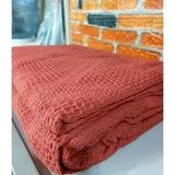 Şaheser %100 Pamuk Çift Kişilik Pike 240X220 (Tek Pike)-Brick Red Kiremit