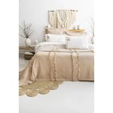 Şaheser Home Collection Brianna Çeyiz Seti, Zarif Dantel Detaylı, %100 Pamuk Jakarlı 6 Parça Nevresim, Pike ve Çarşaf Takımı - Bej - 240 x 260 cm