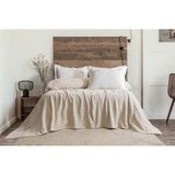 Şaheser Home Collection Derek %100 Pamuk Ipliği Boyalı Çift Kişilik Jakarlı Yatak Örtüsü Seti - Bej