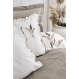 Şaheser Home Collection Eveline Nevresimli Pike Takımı, %100 Pamuk, Püsküllü Nevresimli Pike Seti, Nakışlı Pike Takımı - Bej