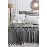 Şaheser Home Collection Eveline Nevresimli Pike Takımı, %100 Pamuk, Püsküllü Nevresimli Pike Seti, Nakışlı Pike Takımı