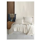 Şaheser Home Collection Jakarlı Müslin Yatak Örtüsü Seti, Püskül Detaylı, %100 Pamuk Jakarlı Müslin Kumaş(240x260 cm)
