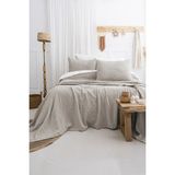 Şaheser Home Collection Janna Jakarlı Yatak Örtüsü Seti, Yumuşak Dokulu, %100 Pamuk Jakarlı Kumaş, 3 Parça Yatak odası seti - Bej - 240 x 260 cm