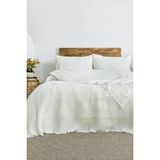 Şaheser Home Collection Norah Jakarlı Waffle Pike Takımı – %100 Pamuk, Çift Kişilik Doğal Dokulu Yatak Örtüsü - Krem