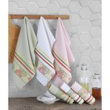 Şaheser Home Collection Orange 6’lı Jakarlı Mutfak Peçetesi, %100 Pamuklu Narenciye Desenli Mutfak Havlu Seti , 40X60 cm - 40 x 60 cm - Çok Renkli