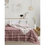 Şaheser Home Collection Sera Jakarlı Yatak Örtüsü Seti – %100 Pamuk Ipliği Boyalı, Çift Kişilik 240X260 cm - Bordo