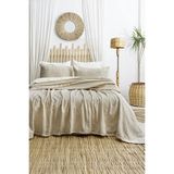 Şaheser Home Collection Silvia Jakarlı Yatak Örtüsü Seti, %100 Pamuk Jakarlı Kumaş, Nefes Alabilir, 3 Parça Yatak Örtü Seti - Bej - 240 x 260 cm