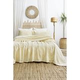 Şaheser Home Collection Silvia Jakarlı Yatak Örtüsü Seti, %100 Pamuk Jakarlı Kumaş, Nefes Alabilir, 3 Parça Yatak Örtü Seti - Sarı - 240 x 260 cm