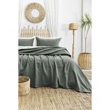 Şaheser Home Collection Silvia Jakarlı Yatak Örtüsü Seti, %100 Pamuk Jakarlı Kumaş, Nefes Alabilir, 3 Parça Yatak Örtü Seti - Yeşil - 240 x 260 cm