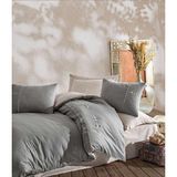 Şaheser Mina Çift Kişilik Nakışlı Nevresim Takımı - 200 x 220 cm - Gri