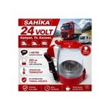 ŞAHİKA 24V Araç İçi Kettle 750 ml | Kamyon, TIR, Karavan ve Tekne İçin Su Isıtıcı | Gizli Rezistans | Termostatlı | Paslanmaz Çelik Taban