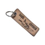 Sahil Güvenlik Deri Anahtarlık - Arma - Leather Key Holder