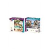 Sahil Sokak Ve Güne Merhaba İkili Set - 1000 + 500 Parça İkili Puzzle Seti