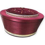 Şahin Bak Lüks Sarık, Boro Sarık, İmam Sarığı, Yumuşak Sarık, Cübbe, Takke, S096 - 604-Bordo - 52 cm