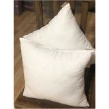 Şahin Beyaz 2 Adet Fermuarlı Kırlent Kılıfı Iç Yastığı 45X45 cm 400 Gram - 45 x 45 cm