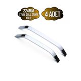 Şahin Krom Alüminyum Dolap Kulpu Mobilya Ve Mutfak Dolap Kulpu(17Mm)(Krom)(Alüminyum) Krom 224Mm 224Mm - 4 Adet