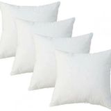 Şahin Şahinhome 4 Adet Fermuarlı Kırlent Kılıfı Iç Yastığı 400 Gram - 45 x 45 cm - Beyaz