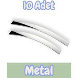 Şahin Yay Alüminyum Metal Lüks Modern Mobilya Çekmece Mutfak Dolabı Kulpu Krom (10 Adet) - 160mm