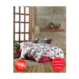 Şahinhome Genç Odası Ve Çocuk Odası Geyik Desen Yılbaşı Tek Kişilik Lastikli Çarşaflı Yılbaşı Nevresim Takımı