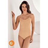 Şahinler 6 Lı Paket Kadın Ip Askılı Body, Ten, L